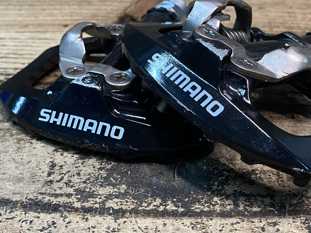 JO034 シマノ SHIMANO PD-A530 ビンディングペダル 片面フラット 黒 SPD