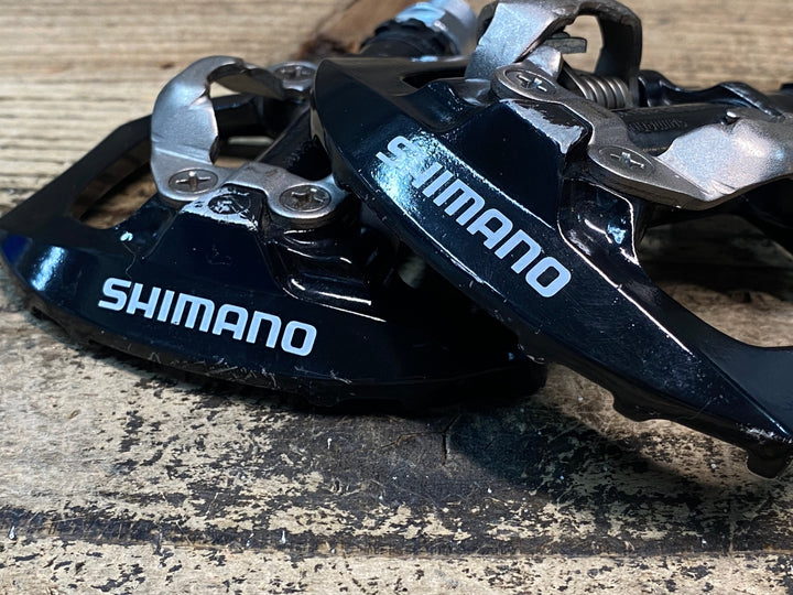JO034 シマノ SHIMANO PD-A530 ビンディングペダル 片面フラット 黒 SPD