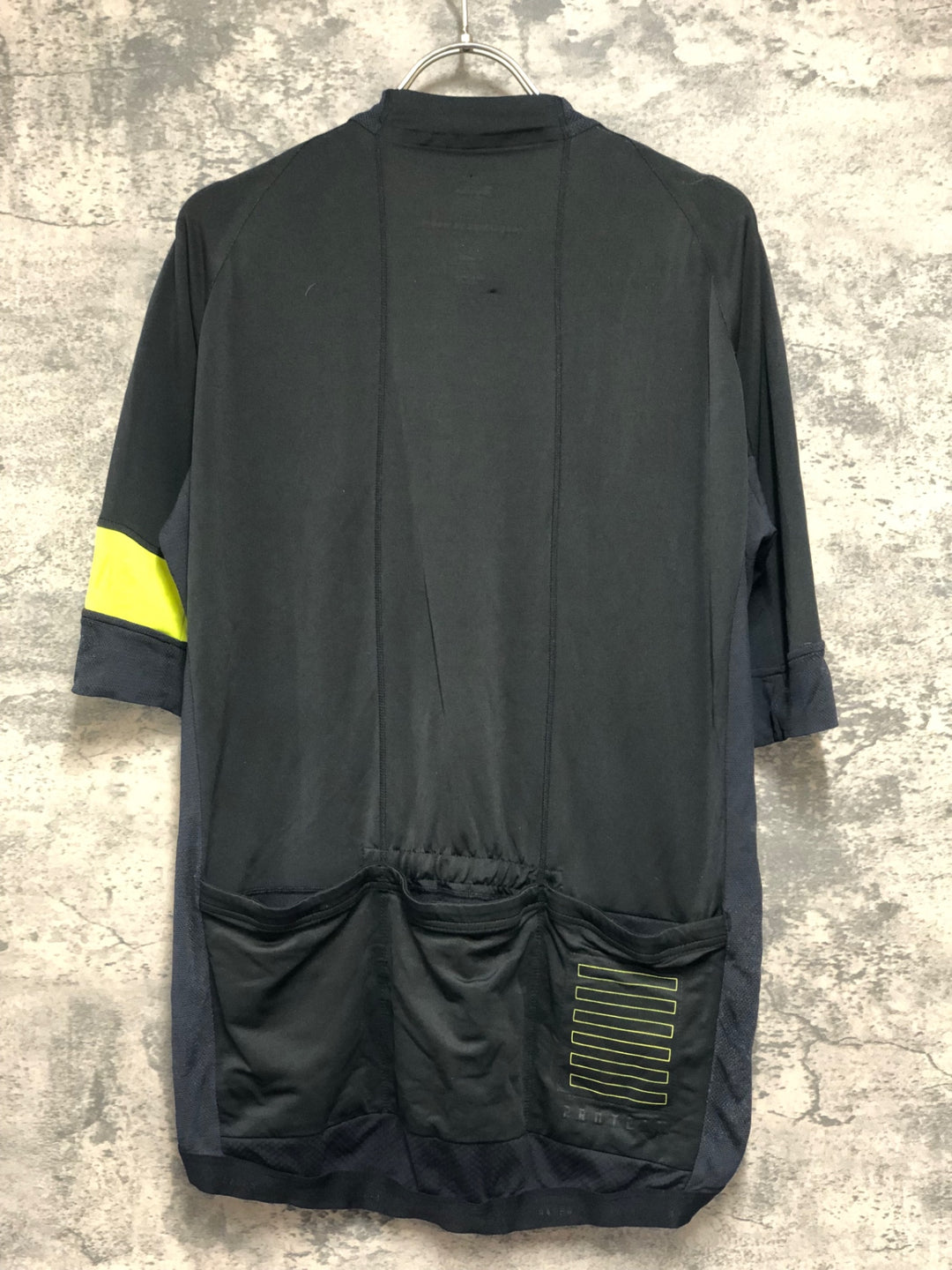 KK984 ラファ RAPHA PRO TEAM JERSEY 半袖 サイクルジャージ 黒 黄 XL ※裏地毛玉有り