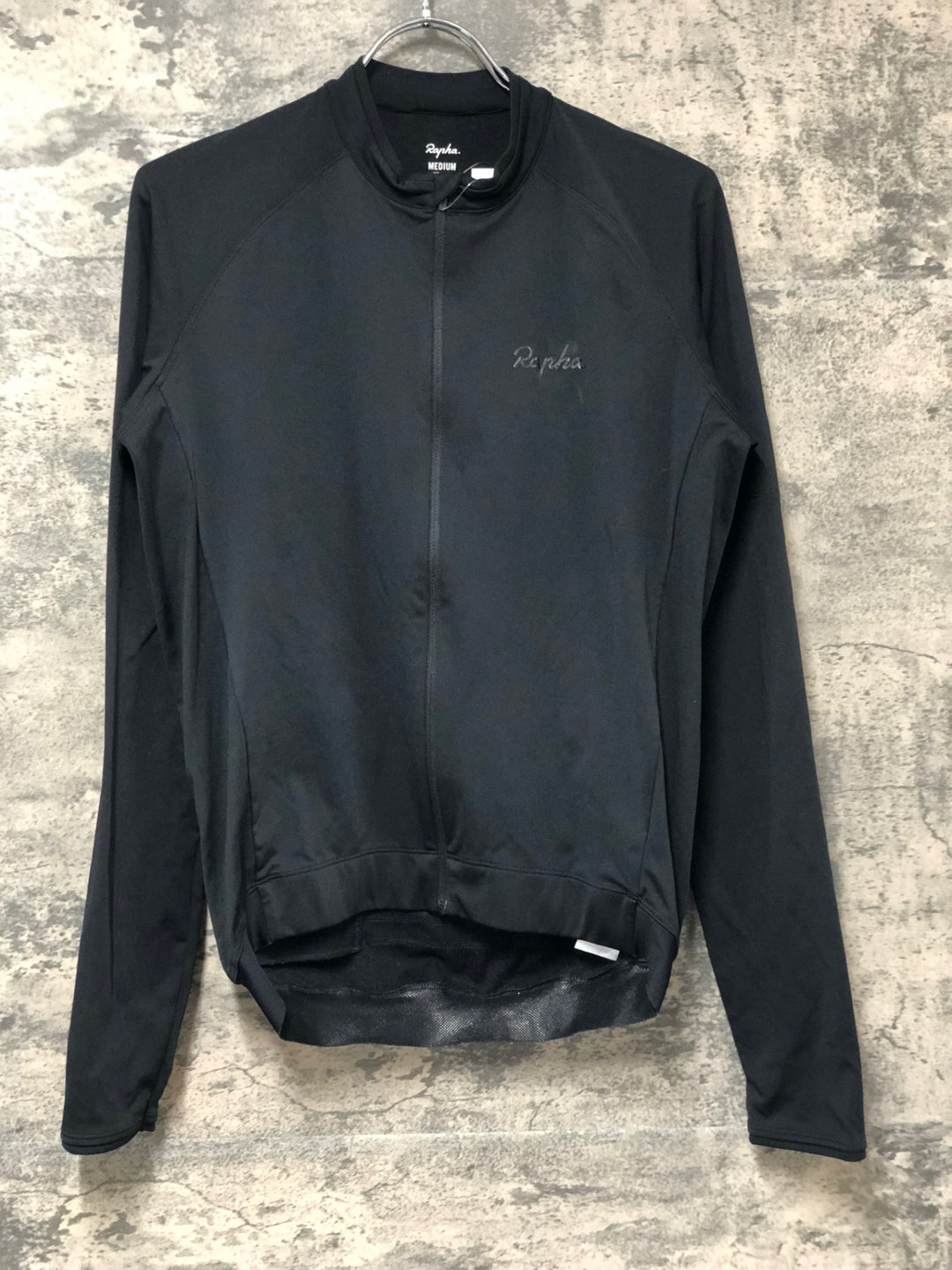 KM701 ラファ Rapha MEN'S LONG SLEEVE CORE JERSEY 長袖 サイクルジャージ 黒 M 裏起毛