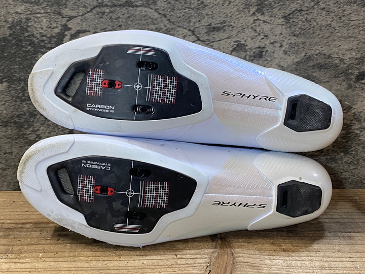 JW659 シマノ SHIMANO S-PHYRE SHRC903M W01S ビンディングシューズ EU42 白