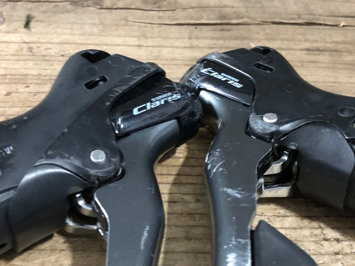 JX153 シマノ SHIMANO クラリス CLARIS ST-R2000 STIレバー ※ブラケットカバー欠品,右レバー破損のためジャンク