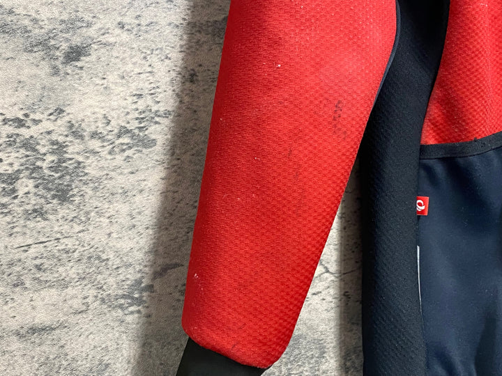 JY804 パールイズミ PEARL iZUMi 長袖 サイクルジャケット 黒 赤 S 裏起毛