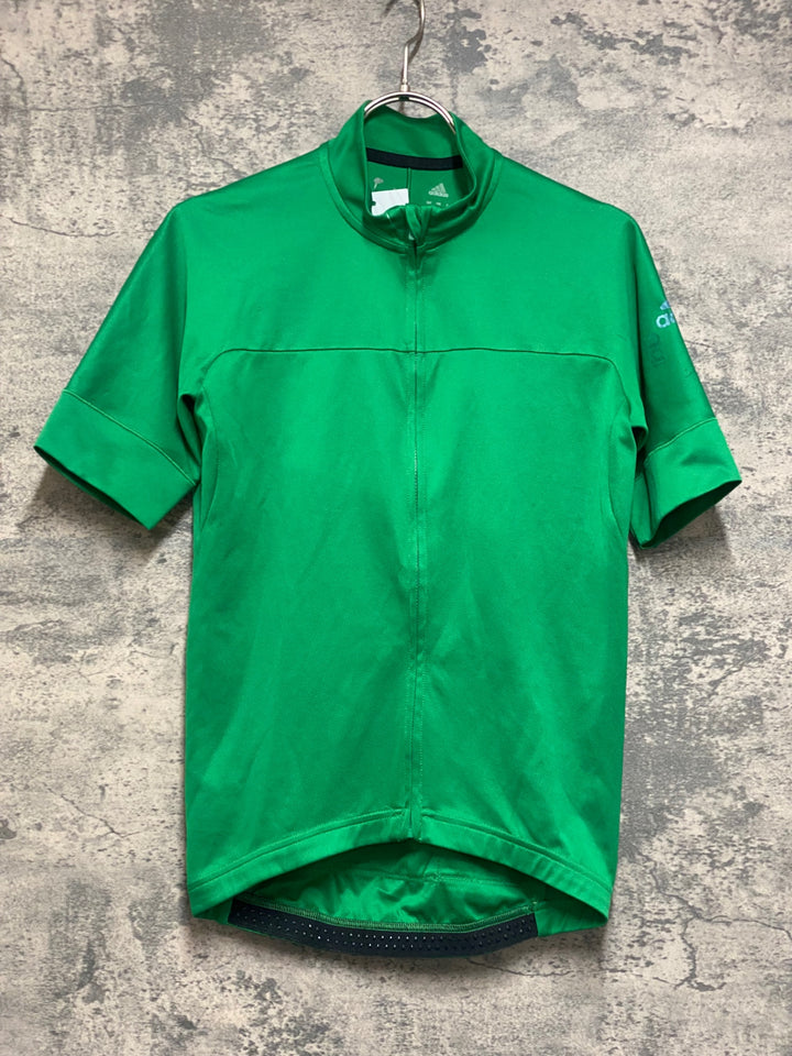 JS582 アディダス adidas 半袖 サイクルジャージ 緑 M