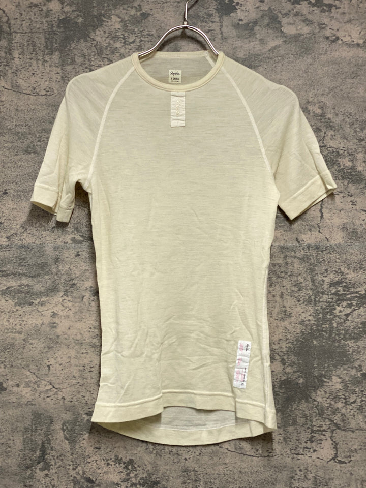 KI012 ラファ Rapha SHORT SLEEVE MERINO BASE LAYER 半袖 ベースレイヤー ベージュ XS