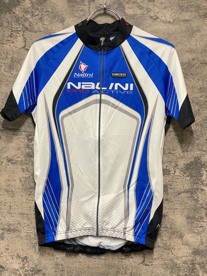 KI590 ナリーニ Nalini 半袖 サイクルジャージ 白青 M