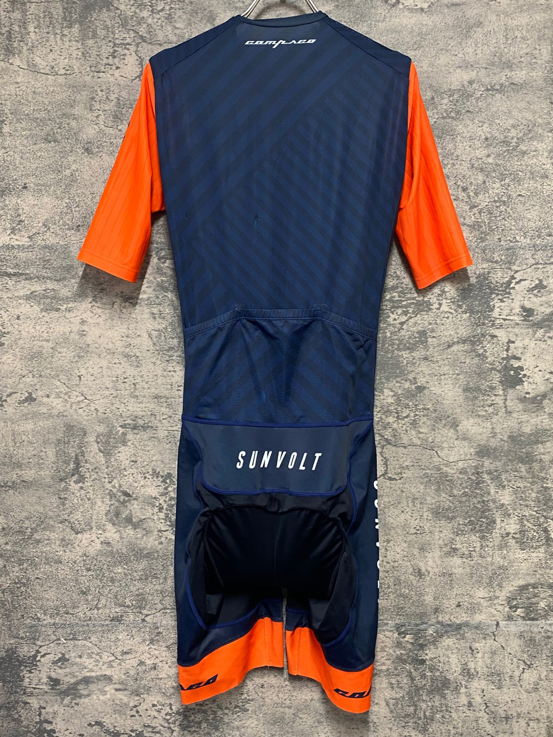 KG282 サンボルト SUNVOLT 半袖 ワンピース 紺 オレンジ L