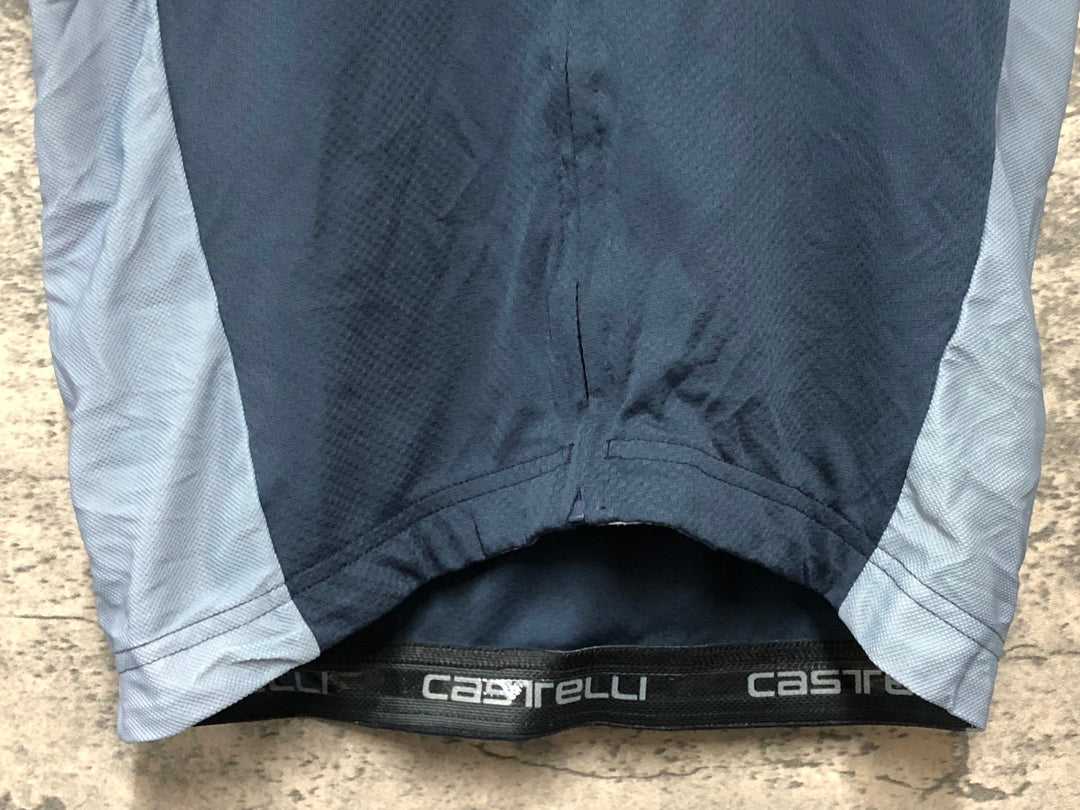 KD432 カステリ CASTELLI 半袖 サイクルジャージ 紺 M