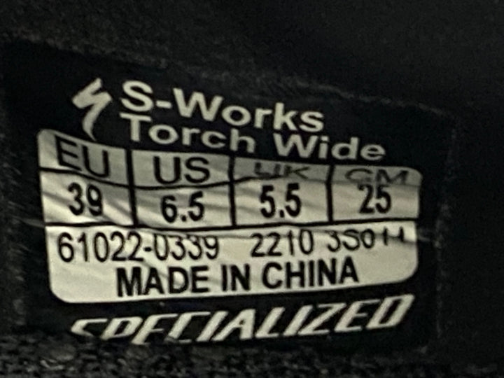 HK185 スペシャライズド SPECIALIZED S-WORKS TORCH RD SHOE ビンディングシューズ 3穴 BLK EU39