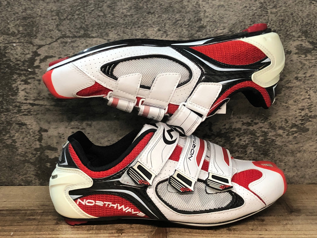 JR510 ノースウェーブ NORTHWAVE AERLITE 3 shoes ビンディングシューズ 黒赤白 EU40