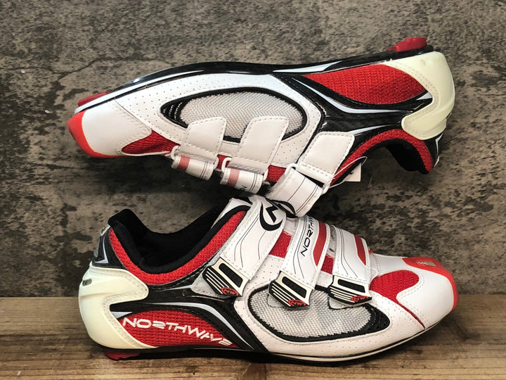 JR510 ノースウェーブ NORTHWAVE AERLITE 3 shoes ビンディングシューズ 黒赤白 EU40