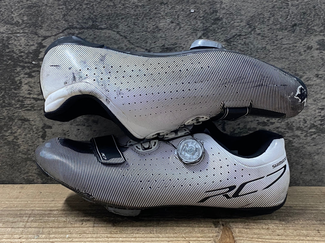 KP335 シマノ SHIMANO RC7 SH-RC700-E W ビンディングシューズ 3穴 EU42E WIDE ※傷