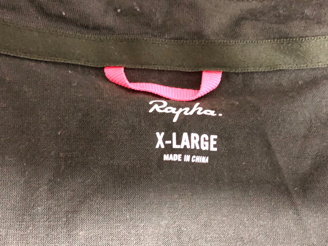 KL770 ラファ Rapha LONG SLEEVE BREVET WINDBLOCK JERSEY 長袖 サイクルジャージ カーキ XL ※擦れ