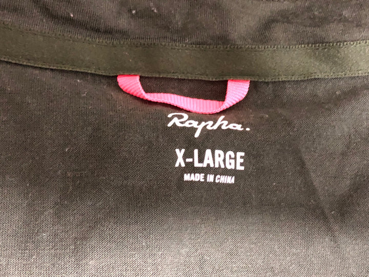 KL770 ラファ Rapha LONG SLEEVE BREVET WINDBLOCK JERSEY 長袖 サイクルジャージ カーキ XL ※擦れ