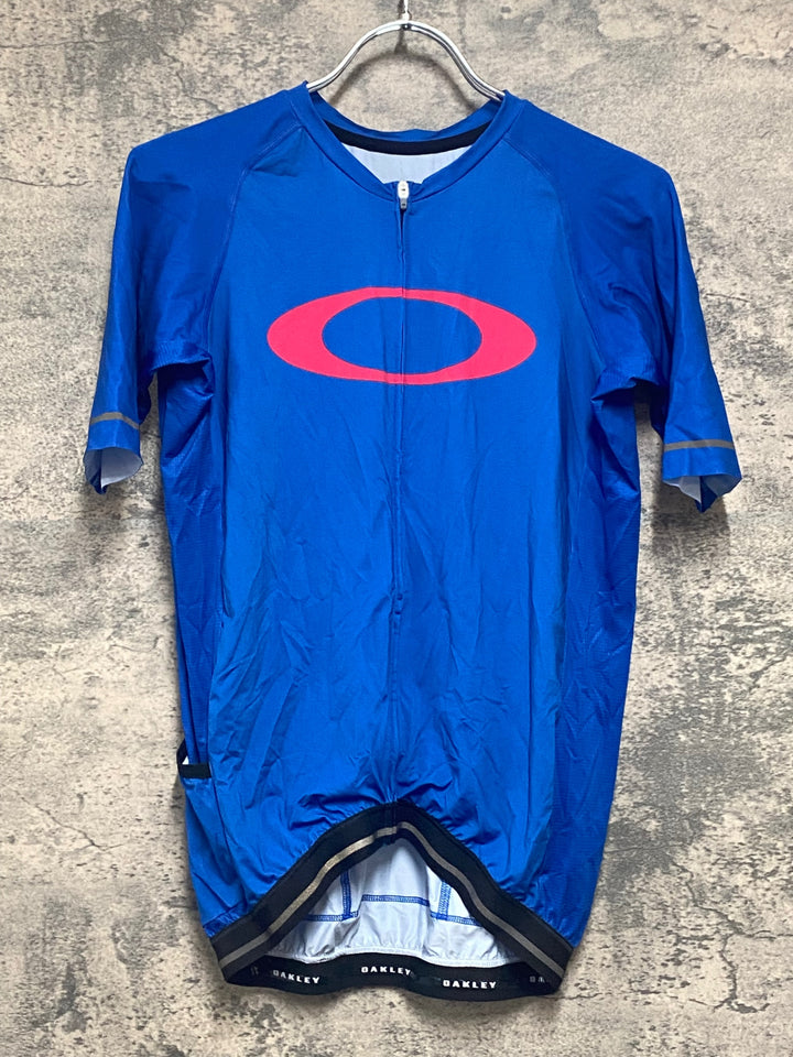 KJ269 オークリー OAKLEY CORE FIT 半袖 サイクルジャージ 青 M