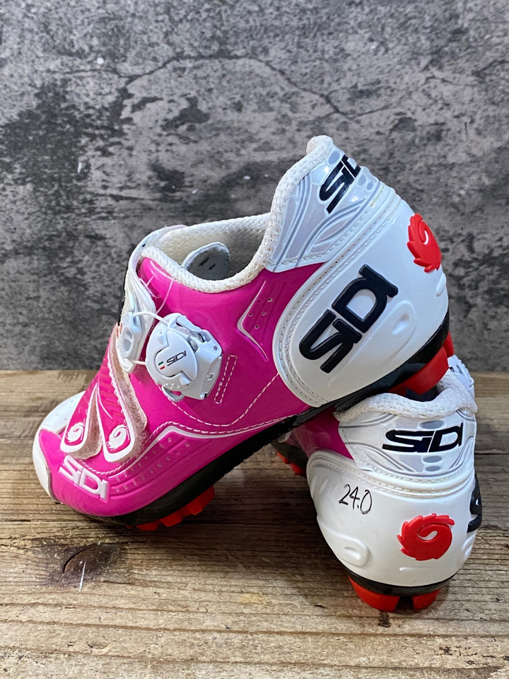 KG406 シディ SIDI TRACE MTB WMN ビンディングシューズ 2穴 ピンク ホワイト レディース EU38 ※ペン字あり