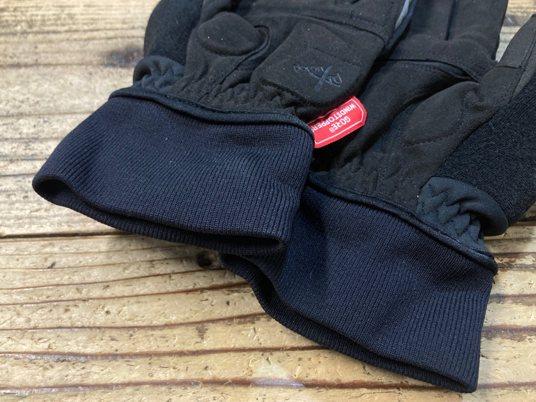 KG458 シマノ SHIMANO 長指 グローブ 黒 L 裏起毛 GORE WINDSTOPPER