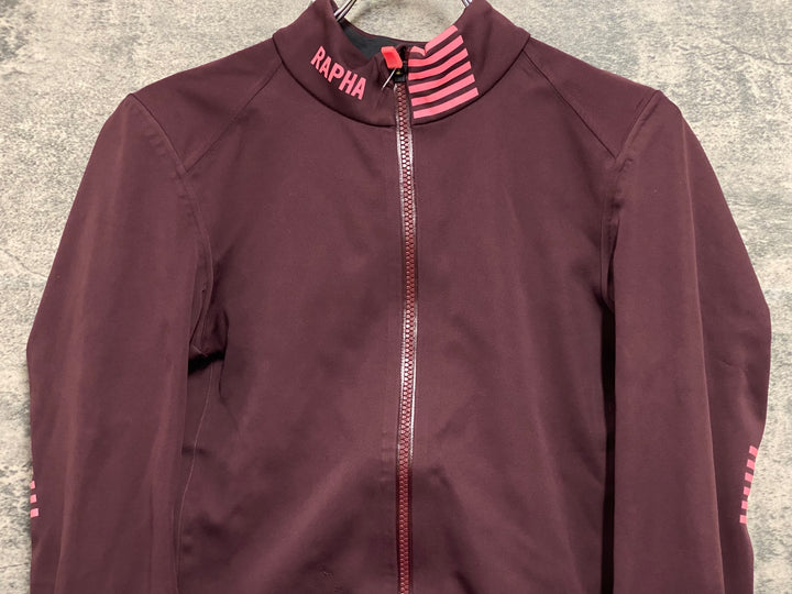 JV240 ラファ Rapha PRO TEAM SOFTSHELL JACKET 長袖 サイクルジャケット バーガンディ S