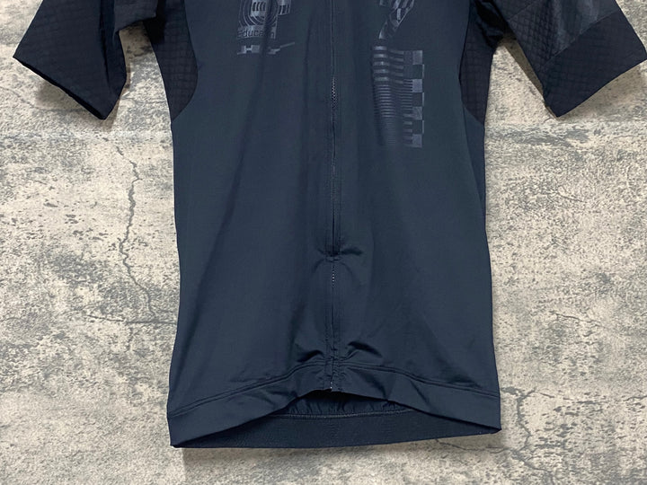 KJ684 ラファ Rapha MEN'S PRO TEAM AERO JERSEY - BLACKOUT 半袖 サイクルジャージ 黒 S