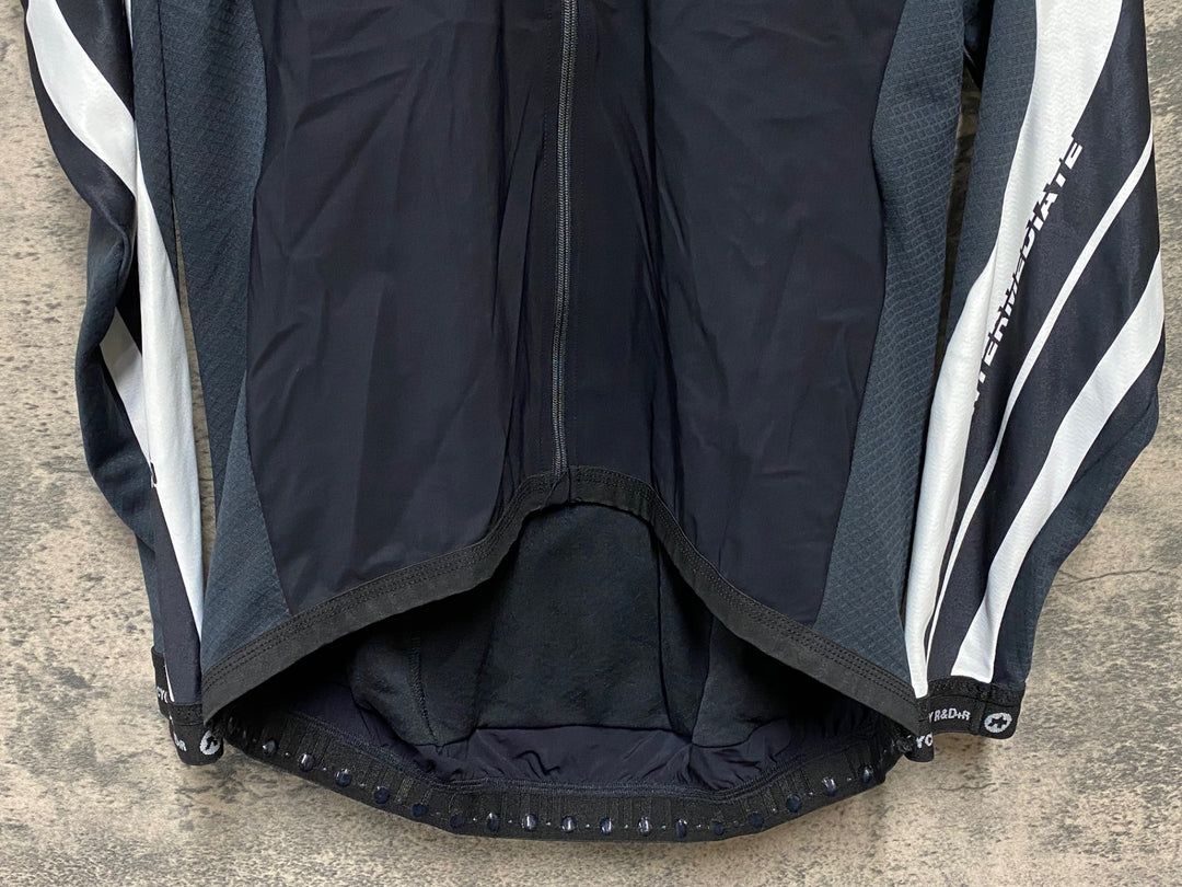 KC566 アソス assos INTERMEDIATE S7 長袖 サイクルジャージ 黒白 XL