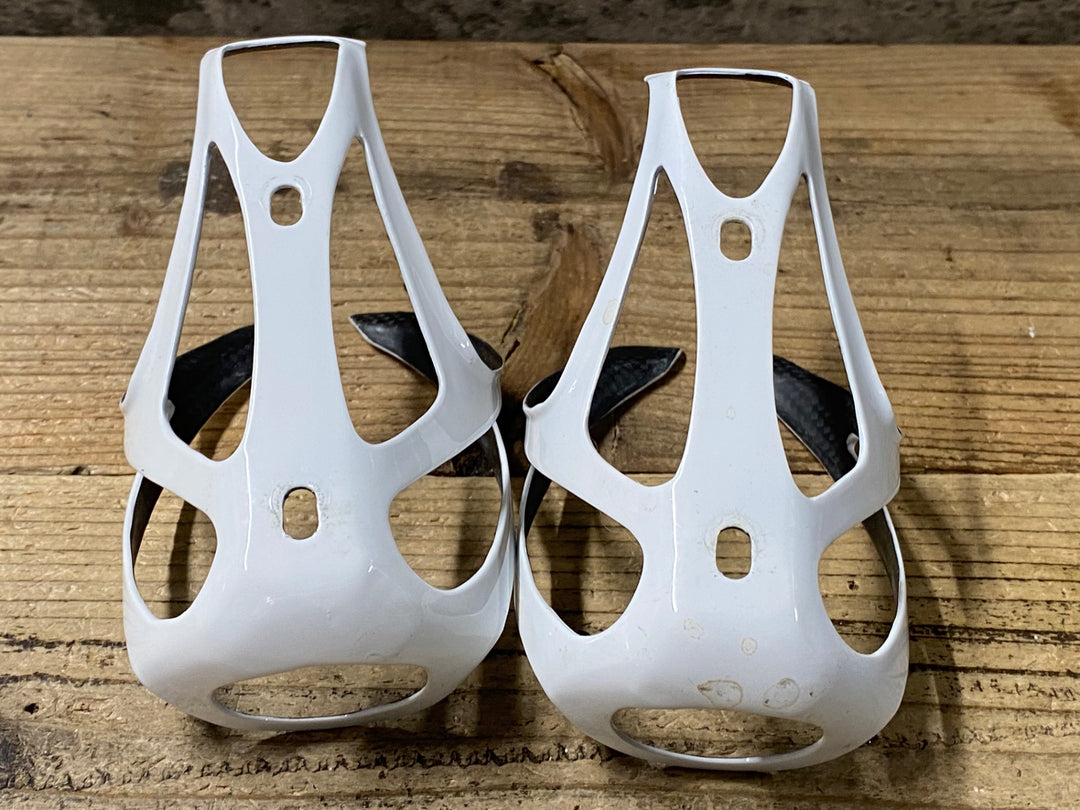 KJ331 スペシャライズド SPECIALIZED S-WORKS RIB CAGE 3 カーボン ボトルケージ 白 2個セット