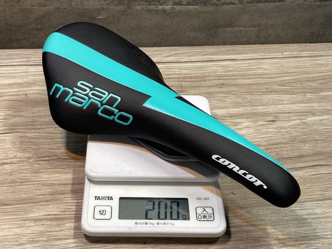 JU659 セラサンマルコ Selle San Marco コンコール CONCOR TEAM サドル XSiliteレール 黒/水色