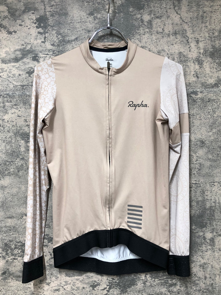 JO807 ラファ Rapha PRO TEAM LONG SLEEVE TRAINING JERSEY 長袖 サイクルジャージ ベージュ S