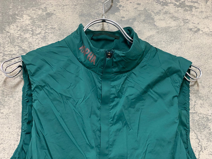 KB325 ラファ Rapha PRO TEAM INSULATED GILET ジレ サイクルベスト 緑 S 裏起毛