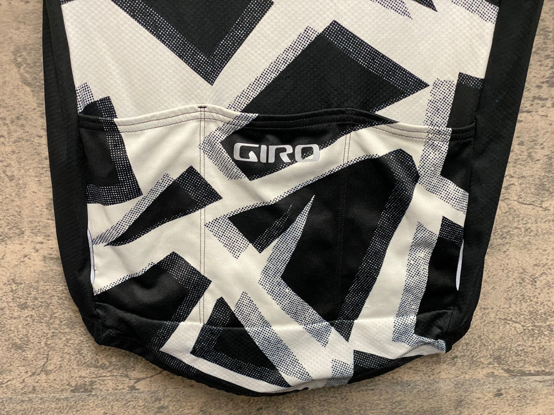 JQ503 ジロ GIRO RENEW SERIES 半袖サイクルジャージ 白黒 S