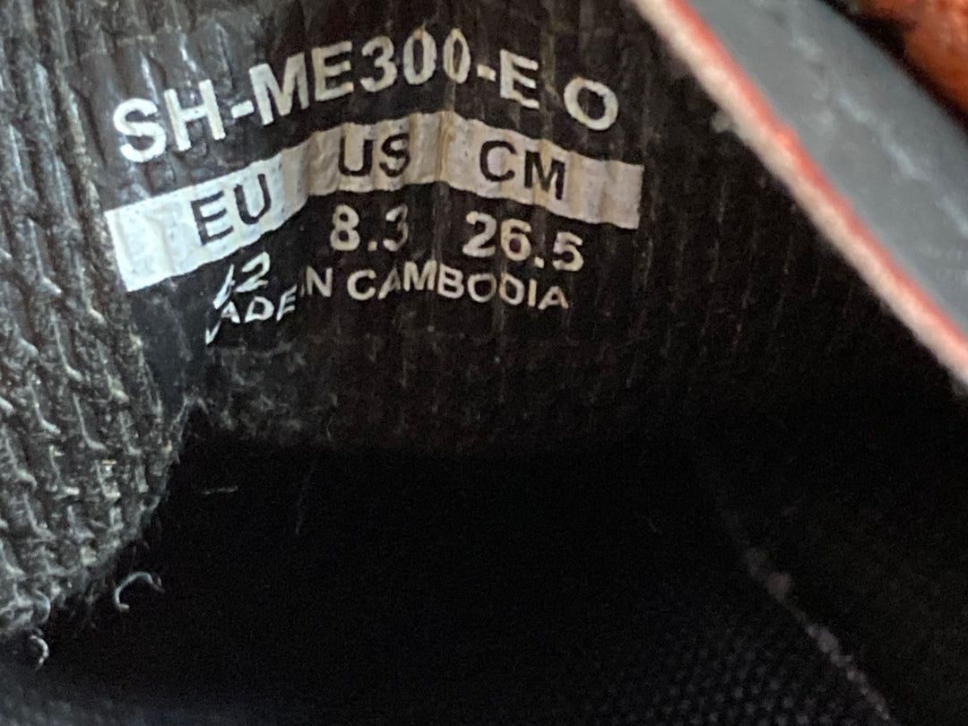 JY084 シマノ SHIMANO ME3 SH-ME300-E ビンディングシューズ EU42 黒赤 2穴