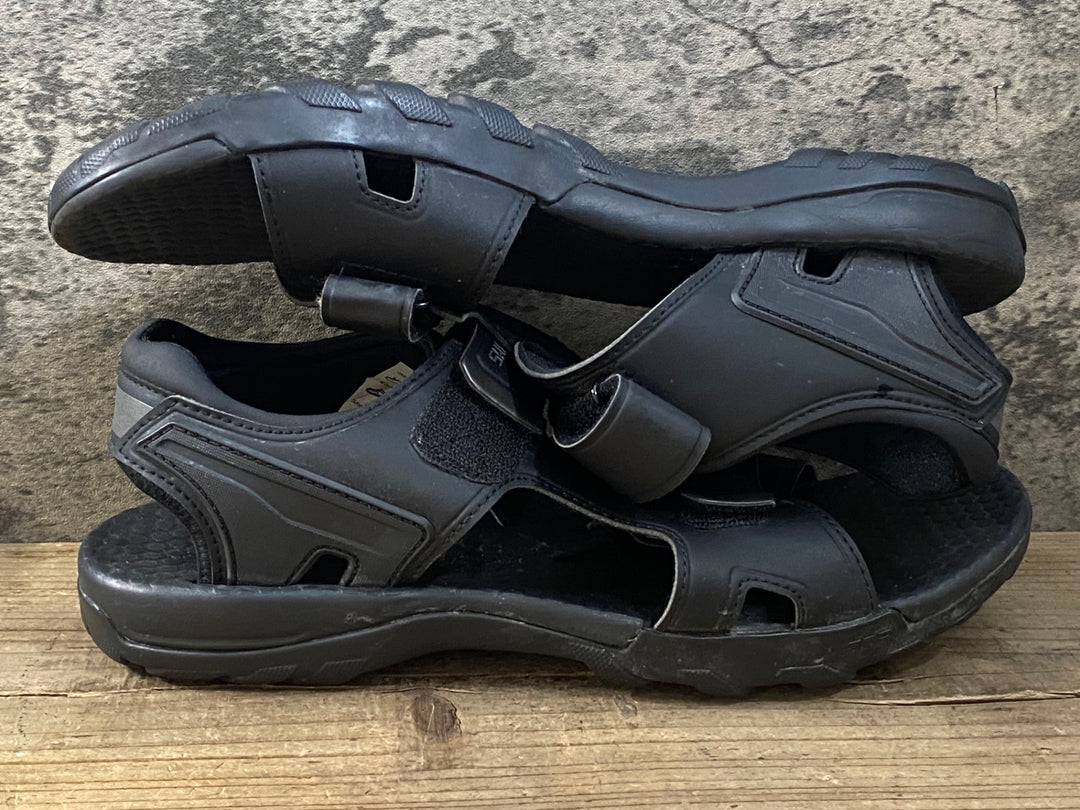 KK237 シマノ SHIMANO SD5 SH-SD501 M L01 S ビンディングシューズ サンダル 黒 EU43