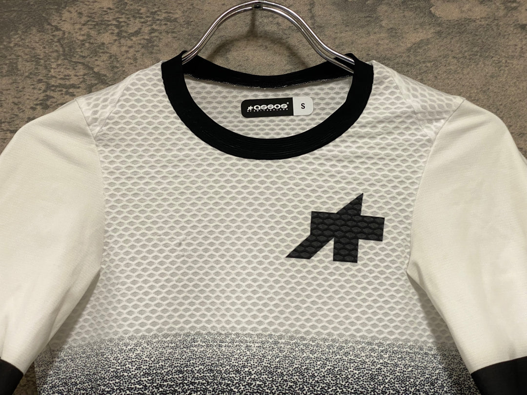 JL089 アソス assos EQUIPE RSR JERSEY SUPERLEGER S9 半袖 サイクルジャージ 白 黒 S