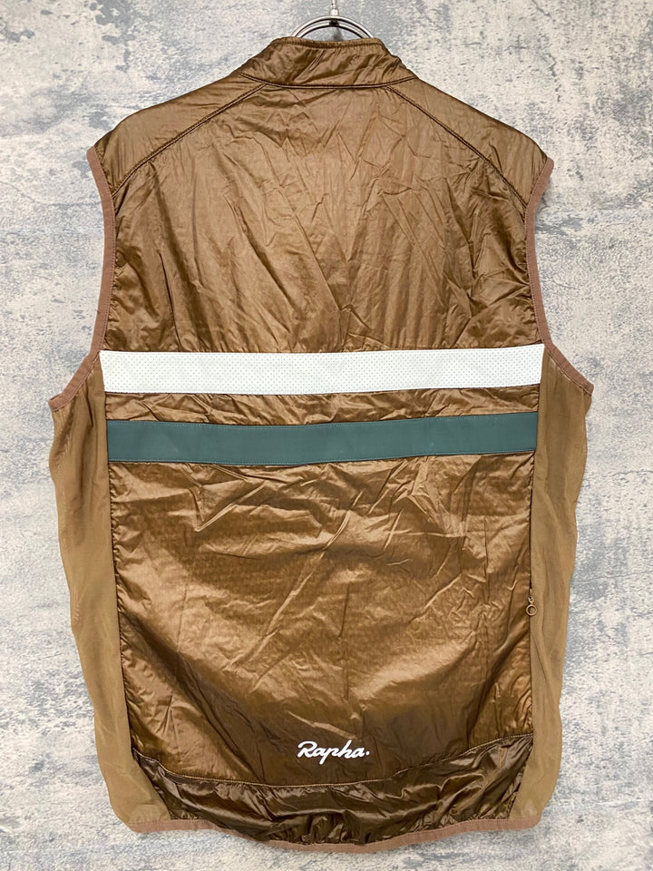 JY631 ラファ Rapha BREVET INSULATED GILET ジレ サイクルベスト 茶 XL