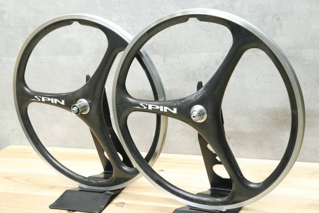 スピン SPIN バトンホイール 26インチ MTB アルミ/カーボン クリンチャー ホイールセット トライスポーク シマノ 10S 【さいたま浦和店】