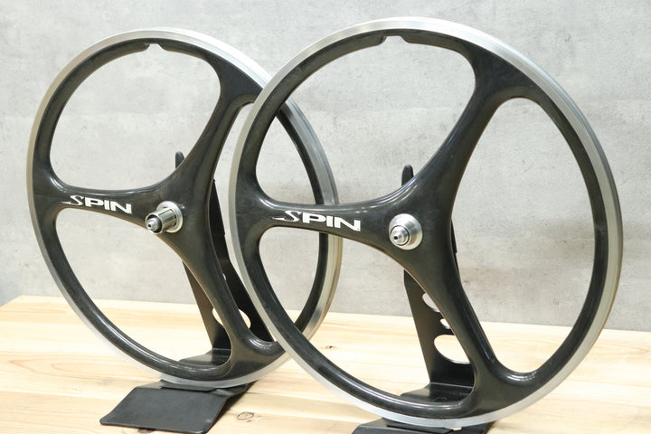 スピン SPIN バトンホイール 26インチ MTB アルミ/カーボン クリンチャー ホイールセット トライスポーク シマノ 10S 【さいたま浦和店】