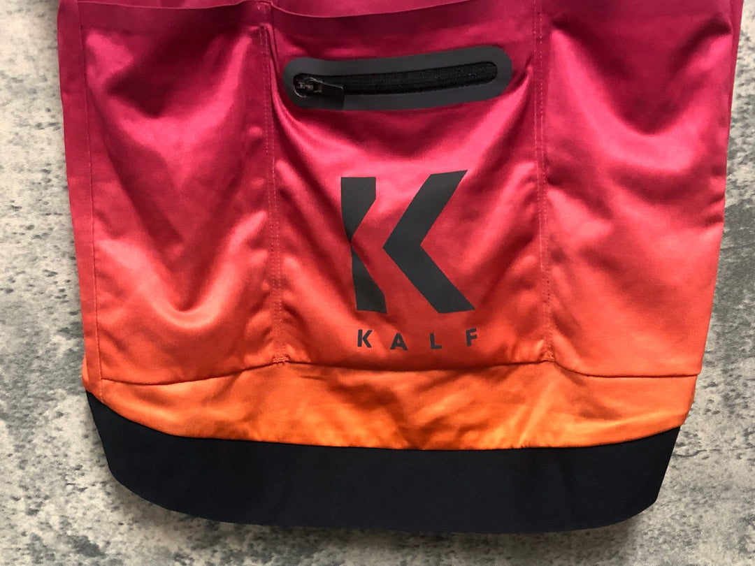 KK690 KALF 半袖 サイクルジャージ 青赤 M