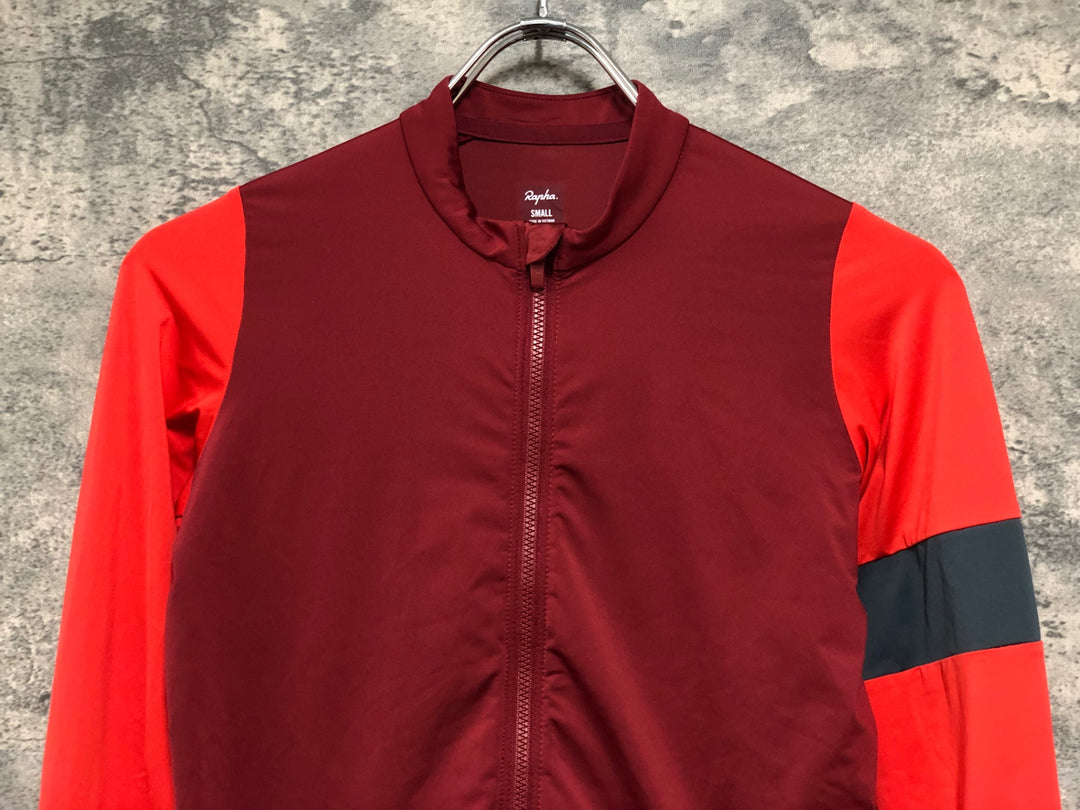 JZ499 ラファ RAPHA PRO TEAM LONG SLEEVE TRAINING JERSEY 長袖 サイクルジャージ S 赤