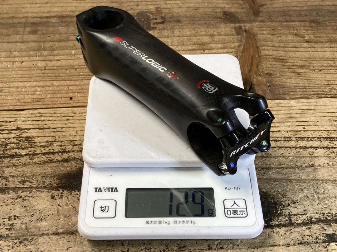 JP975 リッチー RITCHEY スーパーロジック SUPERLOGIC C260 カーボン ステム 130mm Φ31.8 OS ※ボルト非純正、クラックのためジャンク