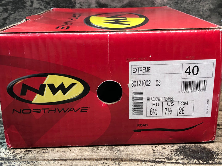 JR506 ノースウェーブ NORTHWAVE EXTREME ビンディングシューズ 黒赤白 EU40