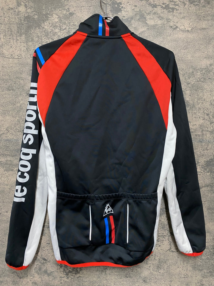 KC849 ルコックスポルティフ le coq sportif 長袖 サイクルジャケット 黒 M 裏起毛 ※たばこ臭