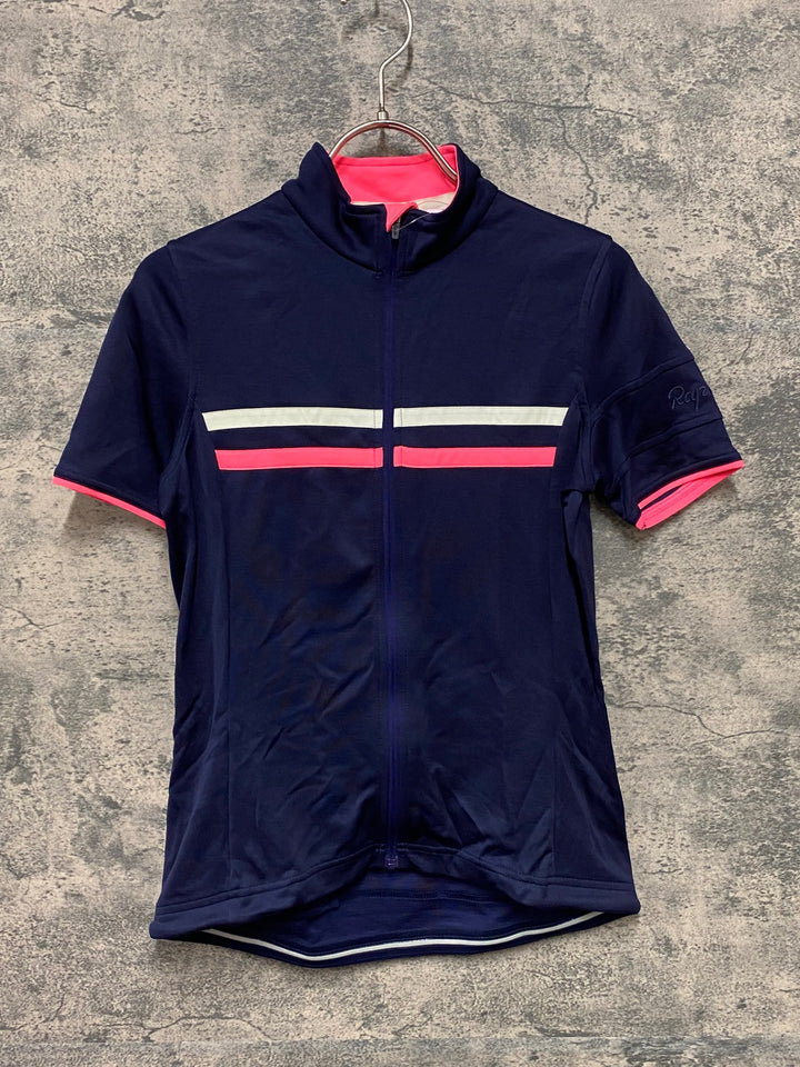 JY132 ラファ Rapha WOMEN'S SHORT SLEEVE BREVET JERSEY 半袖 サイクルジャージ レディース 紺 S