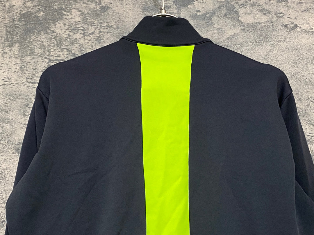 JW466 カステリ CASTELLI 長袖 サイクルジャージ 黒黄 L 裏起毛