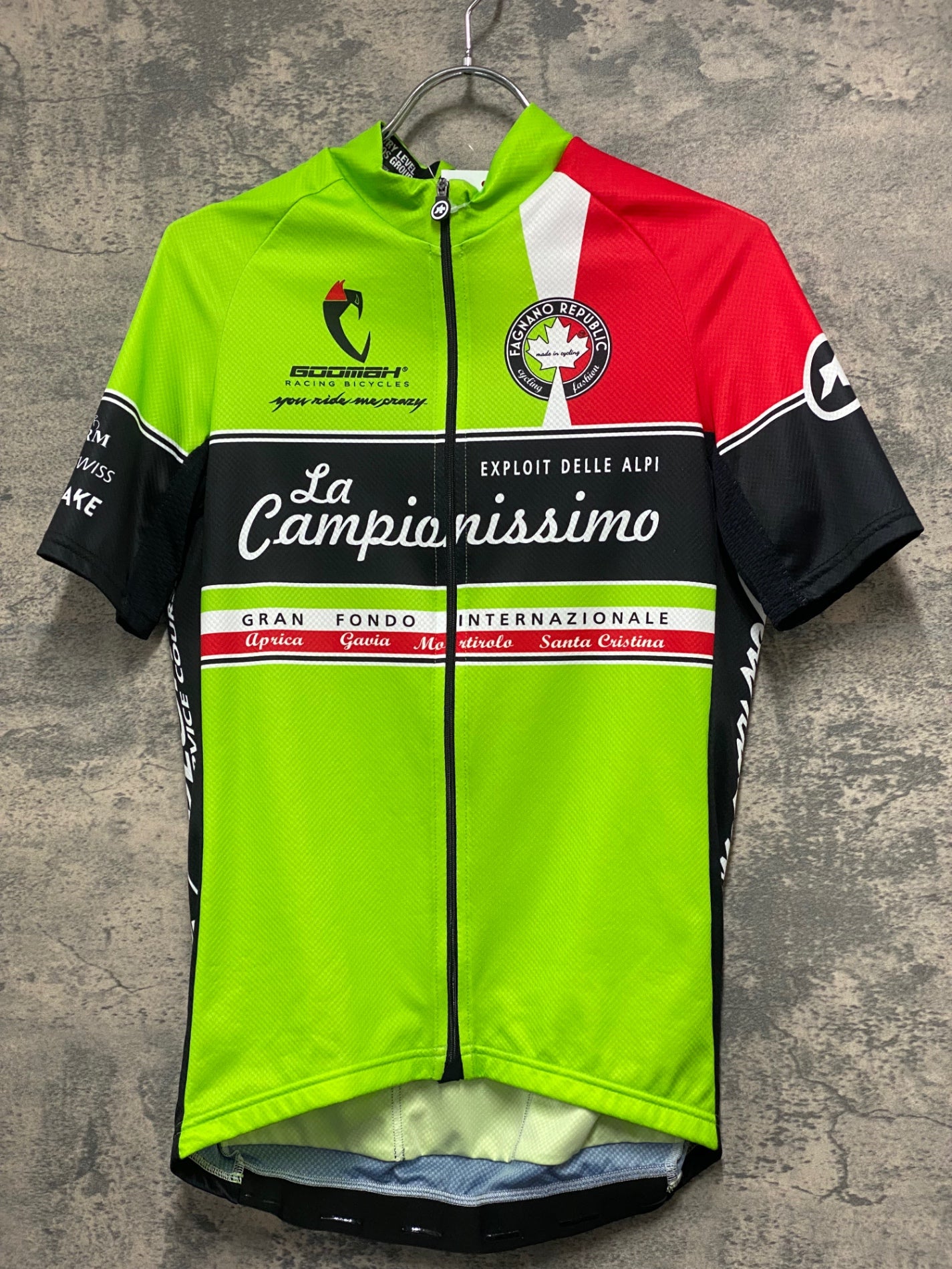 JV142 アソス ASSOS FAGNANO REPUBLIC 半袖 サイクルジャージ 緑 M