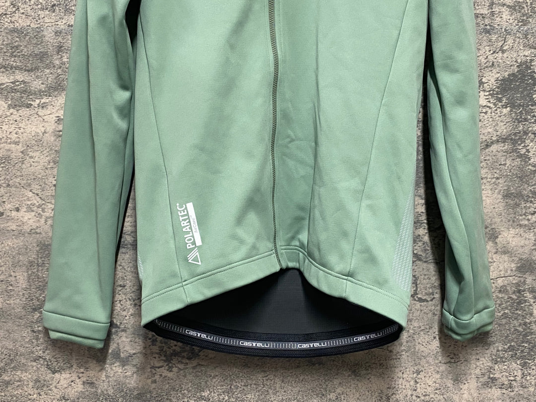 KP313 カステリ CASTELLI POLARTEC AirCore 長袖 サイクルジャケット ライトグリーン L 裏起毛
