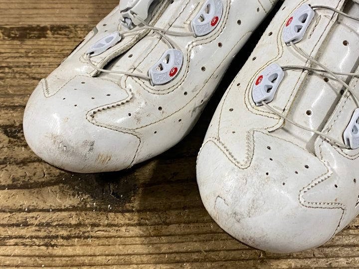 KH566 シディ SIDI WIRE VENT CARBON ビンディングシューズ 3穴 白 EU40 ※かかとソール減り