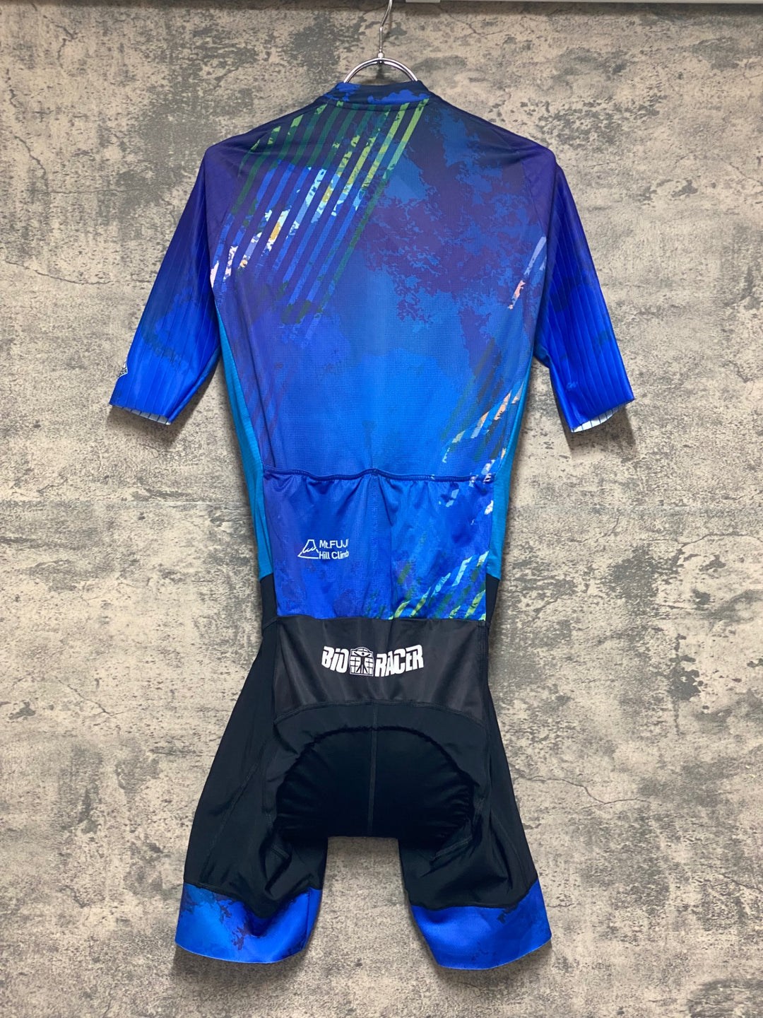 KM450 ビオレーサー BIORACER 富士ヒル 半袖 サイクルジャージ ワンピース 青 3/M