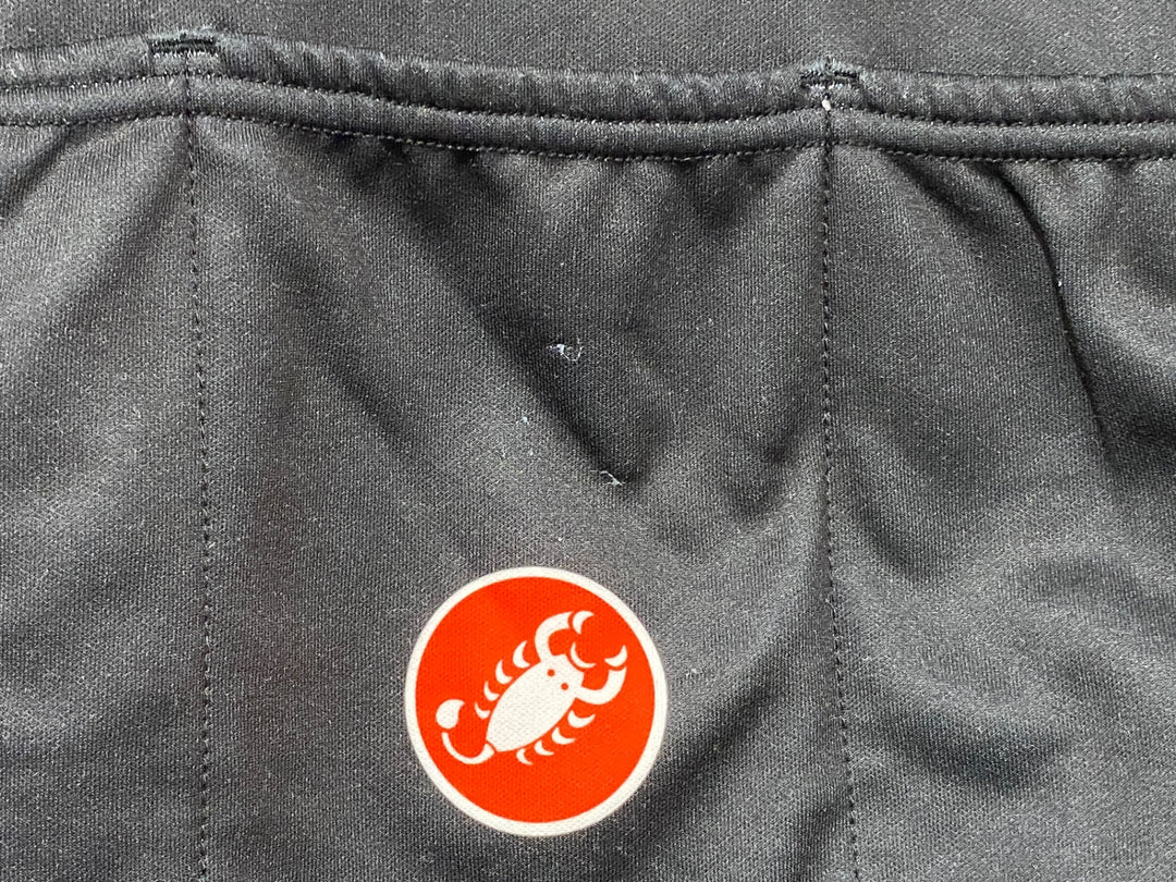 JF438 カステリ CASTELLI ROSSOCORSA 裏起毛 サイクルジャケット 黒 S