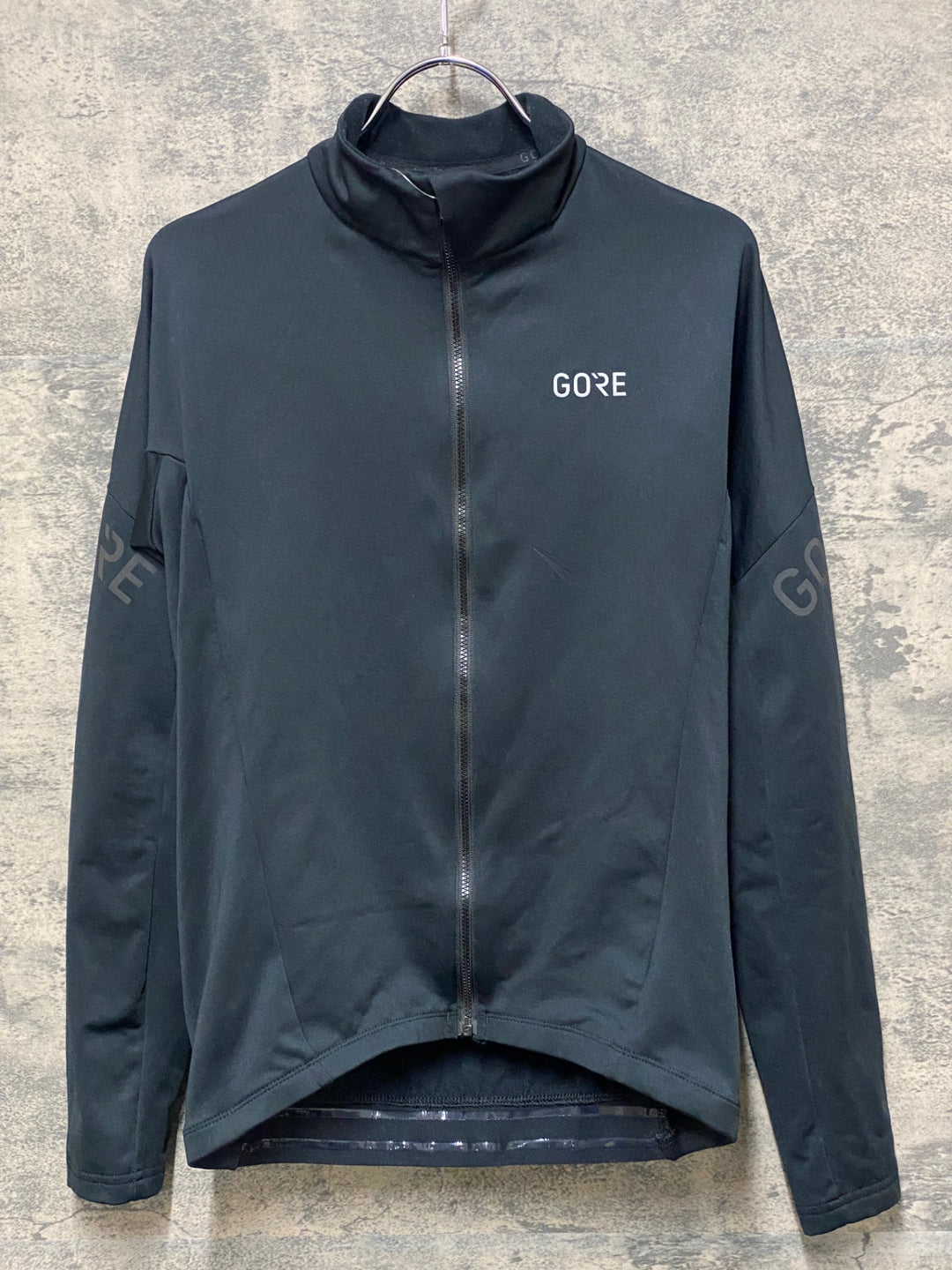 JQ795 ゴア GORE 長袖 サイクルジャージ 黒 EU-Mサイズ 裏起毛