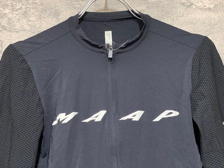 JP777 マープ MAAP PRO FIT JERSEY 長袖サイクルジャージ 黒 L