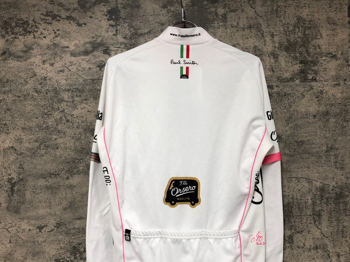JR085 サンティーニ Santini 長袖サイクルジャージ 白 XL 裏起毛 Paul Smith